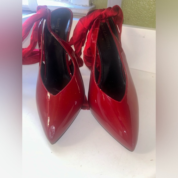 SAINT LAURENT
Tie Up Leather Slingback Pumps - Picture 1 of 2